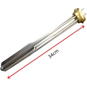 Resim inox rezistans 2'' İnç 7500 Watt 3 Çıkışlı Krom Trf Isıtıcı Adet 