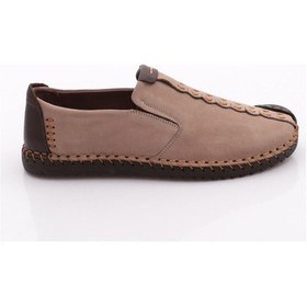 Resim Dgn 4622 Erkek Dikiş Detayli Comfort Ayakkabi Gri Nubuk Kahve 