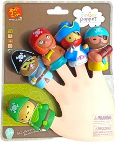 Resim Finger Puppet Korsanlar Parmak Kukla Seti 5 Korsanlı Oyuncak Parmak Kukla 