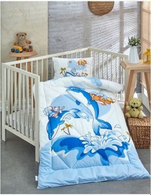 Resim Komfort Home V9 %100 Pamuklu Silikon Bebek Yorgan Seti 