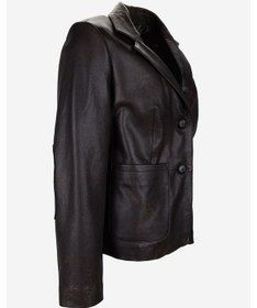 Resim Valmenti Kadın Hakiki Deri Viski Eskitme Deri Mont 1000 Blz Byn Derı Ceket Y25 Vıskı Eskıtme Acı Kahverengi 