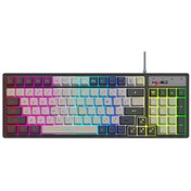 Resim Maiyame Hxsj V600 Kablolu K96 Rgb Streamer Oyun Klavyesi 26 Tuşlu Çatışmasız Ayarlanabilir Arkadan Klavye 