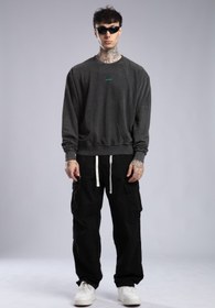 Resim Yıkamalı Sweatshirt 