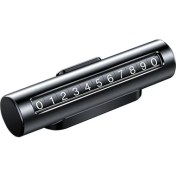 Resim ZSZH Araba Metal Rulo Yaratıcı Geçici Park Kartı Otopark Numarası Kartı-Siyah (Yurt Dışından) 