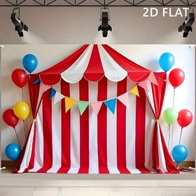 Resim 2D Düz Bayrak, 1 adet Kırmızı ve Beyaz Çizgili Atlet Temalı Parti Arka Planı - Dayanıklı Polyester Karnaval Bayrağı Balonlar, Bayraklar ve Çadır Tasarımı ile Doğum Günleri, Fotoğraf Stüdyoları ve Temalı Etkinlikler için, Karnaval Temalı Parti Süsleri 