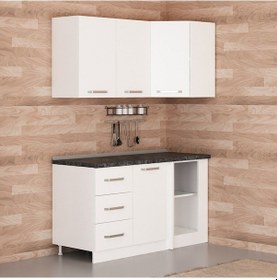 Resim Minar 150cm Köşe Mutfak Dolabı - Beyaz K150-b3 