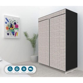 Resim Reyo Prado Ekose Çelik Profilli Portatif Bez Dolap 