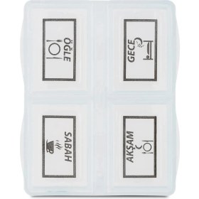 Resim 3 Adet - 4 Bölmeli Günlük Ilaç Saklama Kutusu 