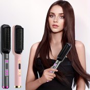 Resim XUMTOM 2-in-1 Düz ve Kıvırma Saç Tarakı LCD Ekranlı - Hızlı, Saça Zarar Vermeyen, Şık Stil Fırçası, Çok Fonksiyonlu, Anneler Günü / Doğum Günü Hediyesi İçin İdeal, Saç Tarakı, Saç Stil Tarakı 