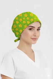 Resim ÇİZGİ MEDİKAL Neşeli Yıldızlar Desenli Bone (Cotton Likra Kumaş) 