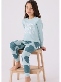 Resim Rolypoly Kız Çocuk Mavi Pijama Takımı Rp3470-c-v2 Mavi 