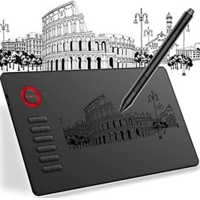 Resim Veikk A15 8192 Levels Zoom Uyumlu 5080LPI Grafik Tablet+Kalem 