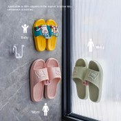 Resim 2/4 Paket Kendinden yapışkanlı Plastik Terlik Kanca, Duvara monte edilebilen Su Geçirmez Ayakkabı Rafı, Banyo, Mutfak, Yatak Odası için Uygun, Kolay Kurulum, Moda Tarzı, Kullanışlı Kancalar 