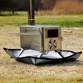 Resim Kampçılık İçin Dış Mekan Bezi - Barbekü Izgara Matı, Kamp Matı, Yüksek Silikon Kaplamalı | Sıcak Çadırlar ve Kamp Çadırları için İdeal 