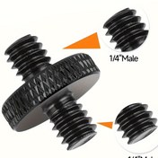 Resim 1/4" Erkek - 1/4" Dişi Kamera Montaj Vidası, Paslanmaz Çelik, Çift Uçlu Adaptör Omuz Montaj Aksesuarları için, Standart Kamera Kafesi Kurulumu, Tripod Aksesuarı 