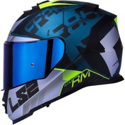 Resim LS2 Storm 2 Sprınter Mat Siyah-gri-cobalt Kask 
