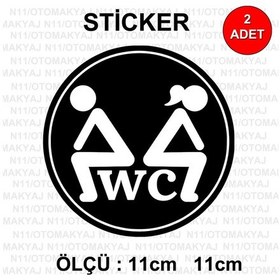 Resim Wc Tuvalat Bay Bayan Sticker - Kapı Duvar Ofis Cafe Sticker 