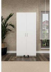 Resim Asra Trend %100 MDFLAM Mutfak Kiler Dolabı Beyaz Mk-01 