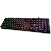 Resim Dexim DKA004 KBL322 Usb Kablolu RGB Led Işıklı Oyuncu Q Klavye 