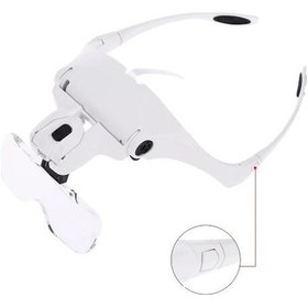 Resim 2 Led Işıklı Gözlük Tipi Büyüteç 5 Farklı Lens 