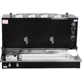 Resim Anka Pro Plus Otomatik Çay Kazanı 4 Demlikli 40 Litre Siyah Tüp+elektrik 