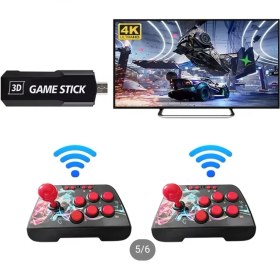Resim Kablosuz Çift Joystick Retro Player Arcade 9000 Oyun Tv Bağlanan Atari Video Game Hd Oyun Makinası 