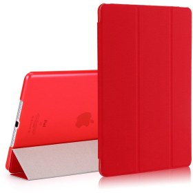 Resim Microsonic Apple iPad 9.7 2017 (A1822-A1823) Smart Case ve arka Kılıf Kırmızı 