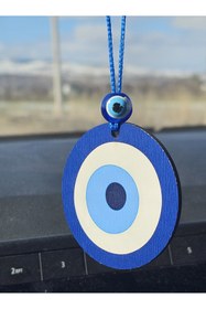 Resim hebmeyy Araba araç dikiz aynası süsü çift taraflı nazar boncuğu 