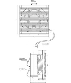 Resim Bahçıvan 29x29 cm BPP 20 1250 D/D 220/230 volt Monofaze Çift Yönlü Plastik Aspiratör 