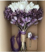 Resim Gelin Buketi Nikah Nişan Söz Gelin Çiçeği Damat Yaka Çiçegi Ile Birlikte 