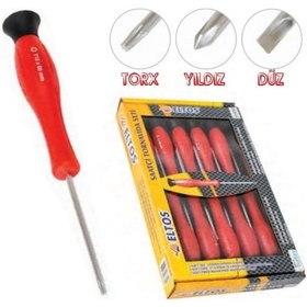 Resim Eltos Saatçi Telefon Bilgisayar Tornavida Seti 10 Parça 