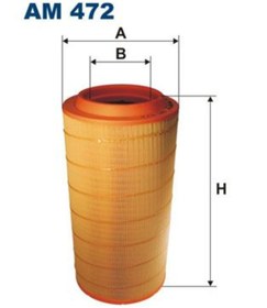 Resim Filtron Am472 Hava Filtresi Uzun Tip Yeni Model M-benz 1840 Axor 0040943504 (WA984979) 