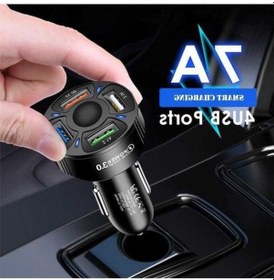 Resim Prestigegoods 7a 5v 4 Port Hızlı Şarj Araç Şarj Cihazı İphone 11 Xiaomi Huawei Uyumlu Usb Şarj Adaptörü 