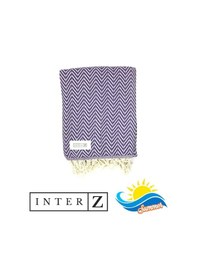 Resim %100 Pamuk Plaj Havlusu, Xxl 100x180cm, Marmaris, Mor 