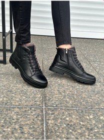Resim Luis Figo %100 Deri Rahat Erkek Günlük Kışlık Sneaker Spor Bot Kürklü 40-44 Siyah 