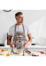 Resim Zoo Design Mutfak Önlüğü Keten Kumaş, Uluslararası Yıkama Ve Solmama Sertifikası Çok Renkli 