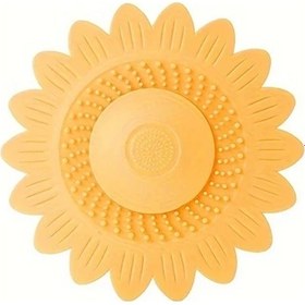 Resim Hightower Sarı 1 Adet Çiçek Desenli Lavabo Tıkanıklık Önleyici Duş Ve Zemin Gideri Filtresi 