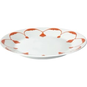 Resim Tabak, Beyaz-Turuncu Desenli, 27 cm 