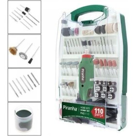 Resim Piranha 110 Parça Mini Taşlama Hobi Gravür Seti 