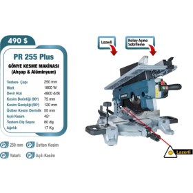 Resim Proter Proter PR 255 Plus 1800 W Gönye Testere 