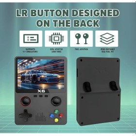 Resim X6 Retro El Oyun Konsolu 10.000+ Oyun, 3.5 Ips Ekran, Çift 3d Joystick, 11 Emülatör Desteği, 64 G 