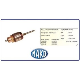 Resim KOLLEKTÖR DKŞ (ESKİ MODEL) R9 R11 R19 TAUNUS TRANSIT ANADOL 1.6 MAKO 74880991 