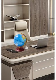 Resim Dekoratif Işıklı Masa Üstü Dünya Küre Mavi 30x39cm Alk5262 