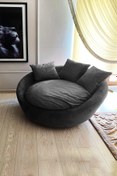 Resim LOVİSSE HOME Love 360 Derece Döner Berjer Yuvarlak Berjer 