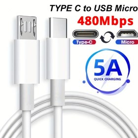 Resim 5A USB C Micro Hızlı Şarj Veri Kablosu Tip C Erkek Micro USB Erkek Hızlı Şarj Adaptörü Hwawei Samsung Xiaomi Mobil Hızlı Şarj Veri Kablosu 