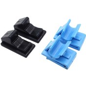 Resim Dianziye Holden Vy Vz Wk Wl İçin 4'lü Plastik Paspas Tampon Blokları - Siyah + Mavi Renk, Yeni, 2 Mavi Klips + 2 Siyah Kauçuk Tampon 