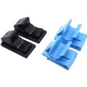 Resim Dianziye Holden Vy Vz Wk Wl İçin 4'lü Plastik Paspas Tampon Blokları - Siyah + Mavi Renk, Yeni, 2 Mavi Klips + 2 Siyah Kauçuk Tampon 