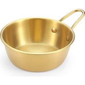 Resim Ranyeek 304 Çelik Sierra Kasesi - Kamp Ve Piknik İçin Isıtılabilir, Asılabilir, Eldivenli 380ml Çift Kullanım Tabak Altın 