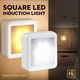 Resim LED Gece Lambası Hareket Sensörlü Akıllı PIR Banyo Yatak Odası Koridor Tuvalet Merdiven Dolap Aydınlatma, Yatak Başı Lambası,Minimalist Lamba,Şık Tasarım,Uzun ömürlü ampul,Hareketle Aktifleşen Işık,Daire Yaşamı 