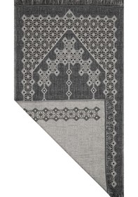 Resim My Evilla Seccade Hafif Katlanabilir Yıkanabilir Namazlık Şık Motifli Çeyizlik Ve Hediyelik Gri Gri 